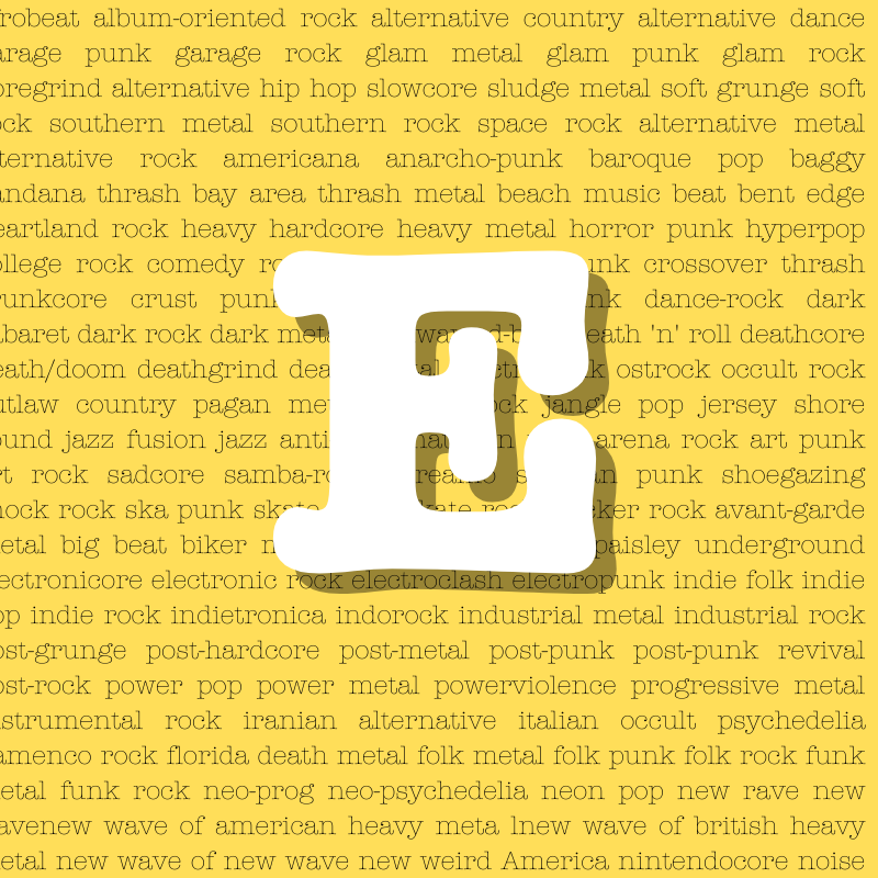 rock genres that start with e