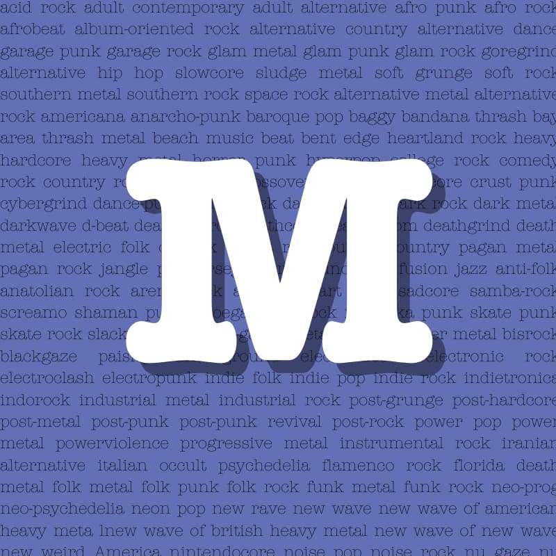 Rock Genres Beginning With M