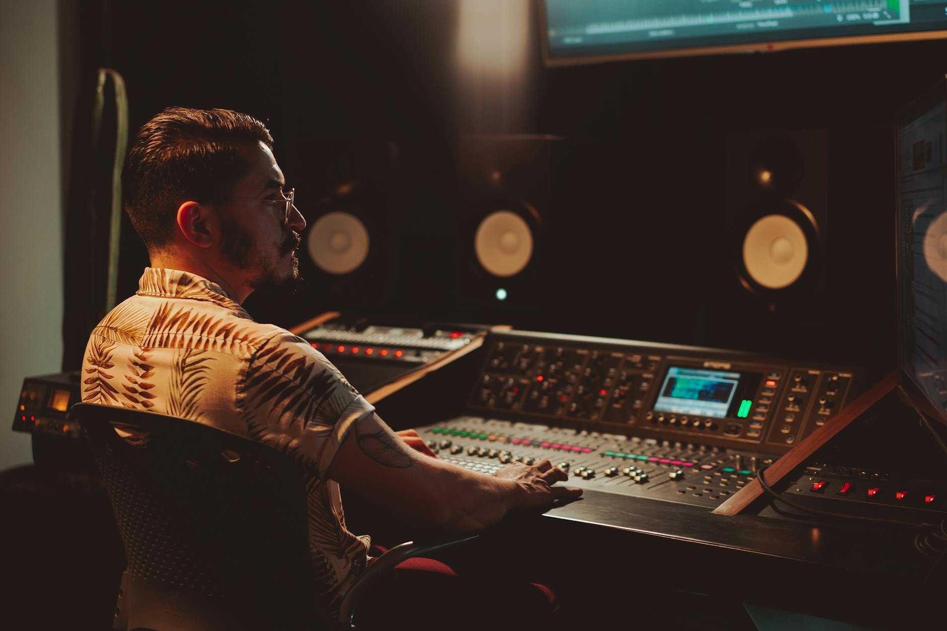 an audio engineer s workspace