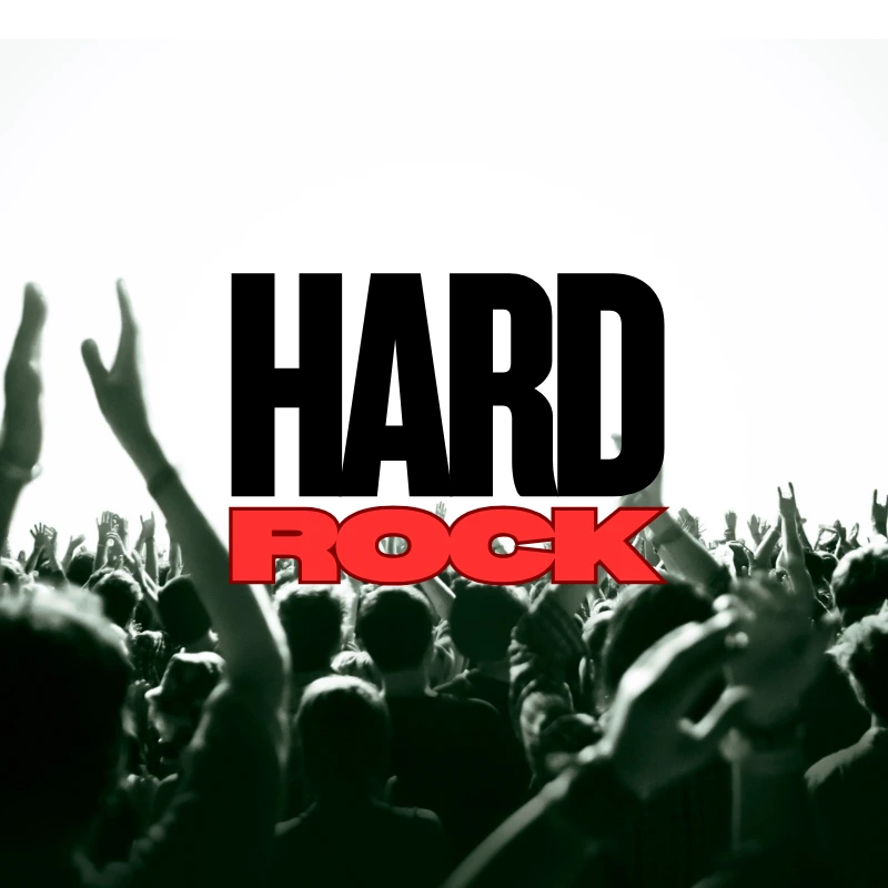 what is hard rock featured image with concert crowd and the heading